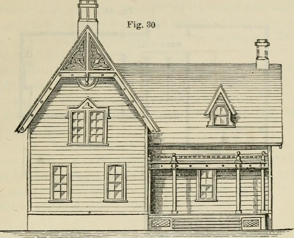 An illustration from The house: a manual of rural architecture: or, How to build country houses and out-buildings .., 1866, leaf 66