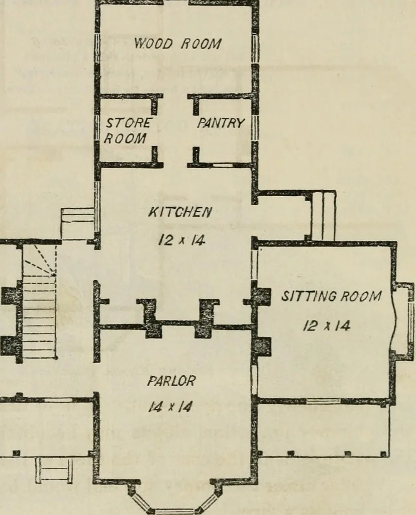 An illustration from The house: a manual of rural architecture: or, How to build country houses and out-buildings .., 1866, leaf 75