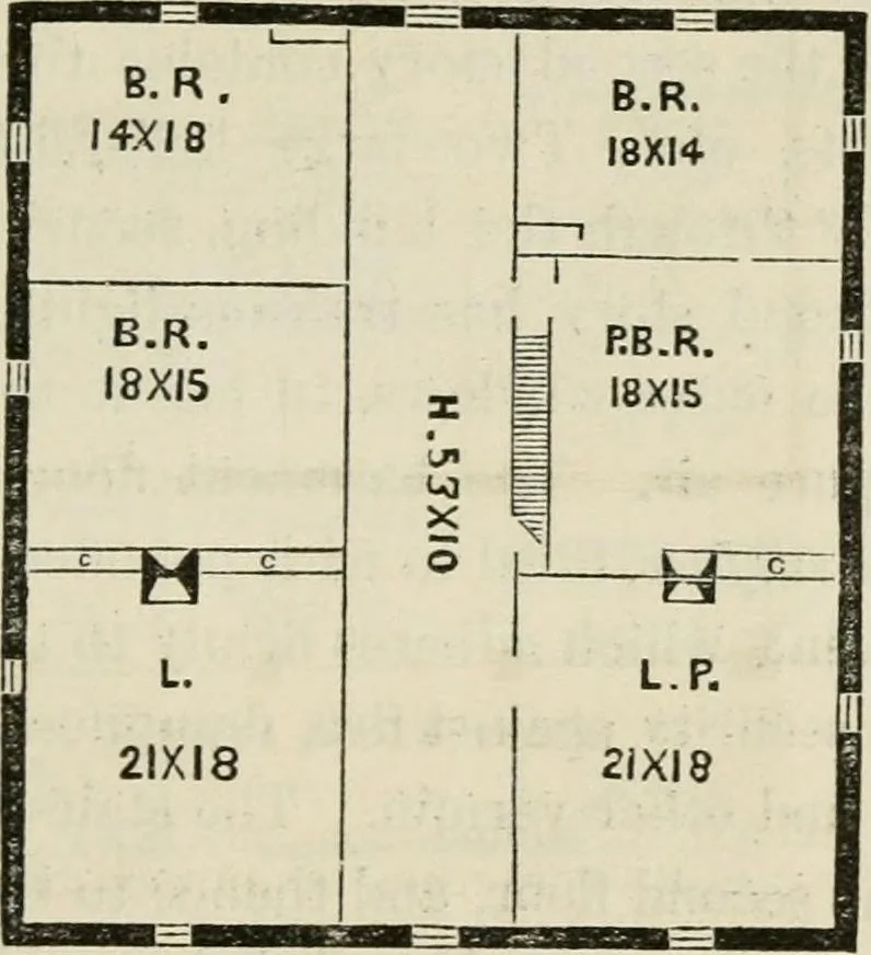 An illustration from The house: a manual of rural architecture: or, How to build country houses and out-buildings .., 1866, leaf 82