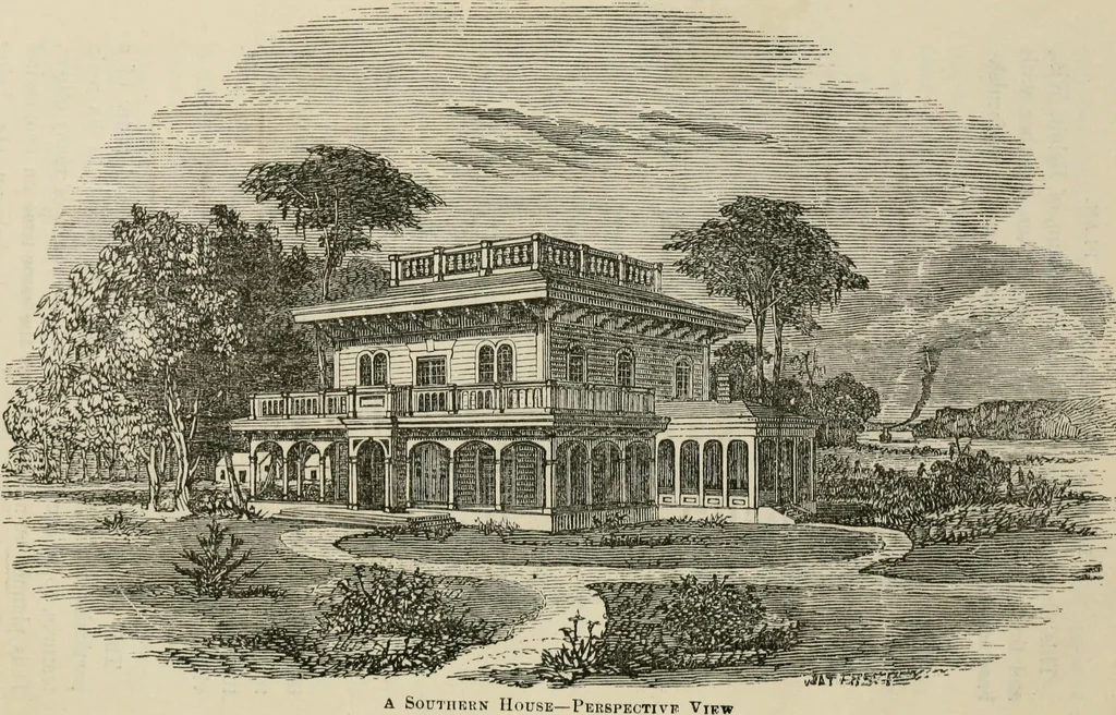 An illustration from The house: a manual of rural architecture: or, How to build country houses and out-buildings .., 1866, leaf 85