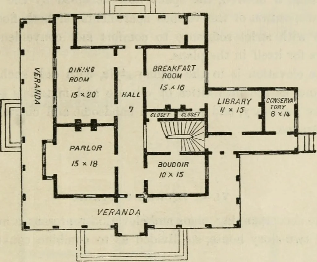 An illustration from The house: a manual of rural architecture: or, How to build country houses and out-buildings .., 1866, leaf 86