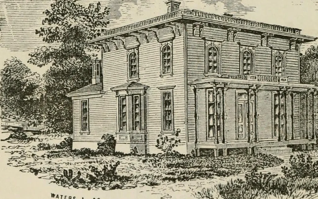 An illustration from The house: a manual of rural architecture: or, How to build country houses and out-buildings .., 1866, leaf 87