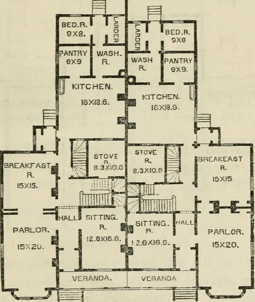 An illustration from The house: a manual of rural architecture: or, How to build country houses and out-buildings .., 1866, leaf 98