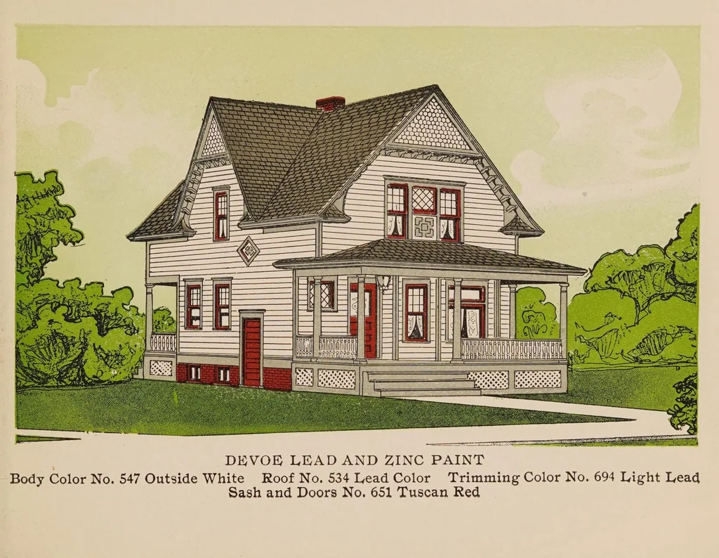 An illustration from Houses : better protected at less cost with Devoe Lead-and-Zinc paint, 1900, leaf 11