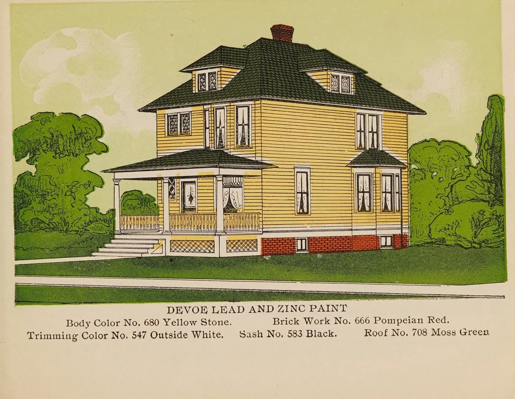 An illustration from Houses : better protected at less cost with Devoe Lead-and-Zinc paint, 1900, leaf 13