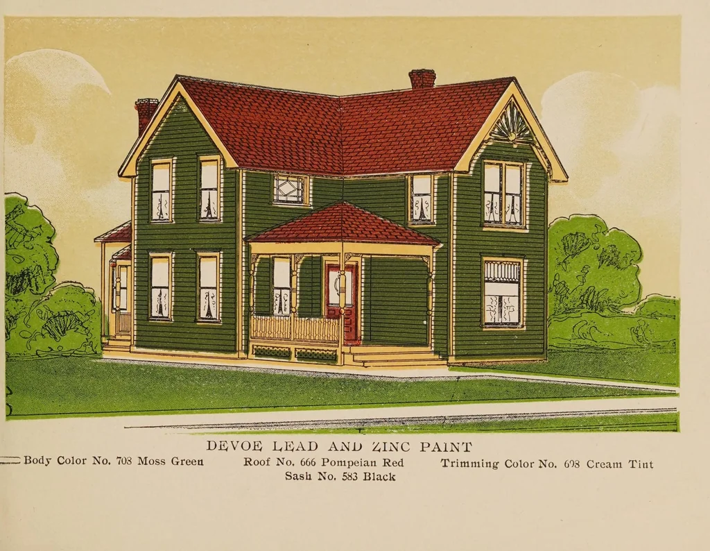 An illustration from Houses : better protected at less cost with Devoe Lead-and-Zinc paint, 1900, leaf 17