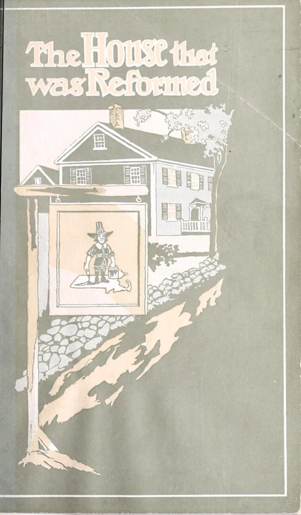An illustration from The house that was reformed : a little story of the Wilson's experience with the Bay State man., 1900, leaf 1