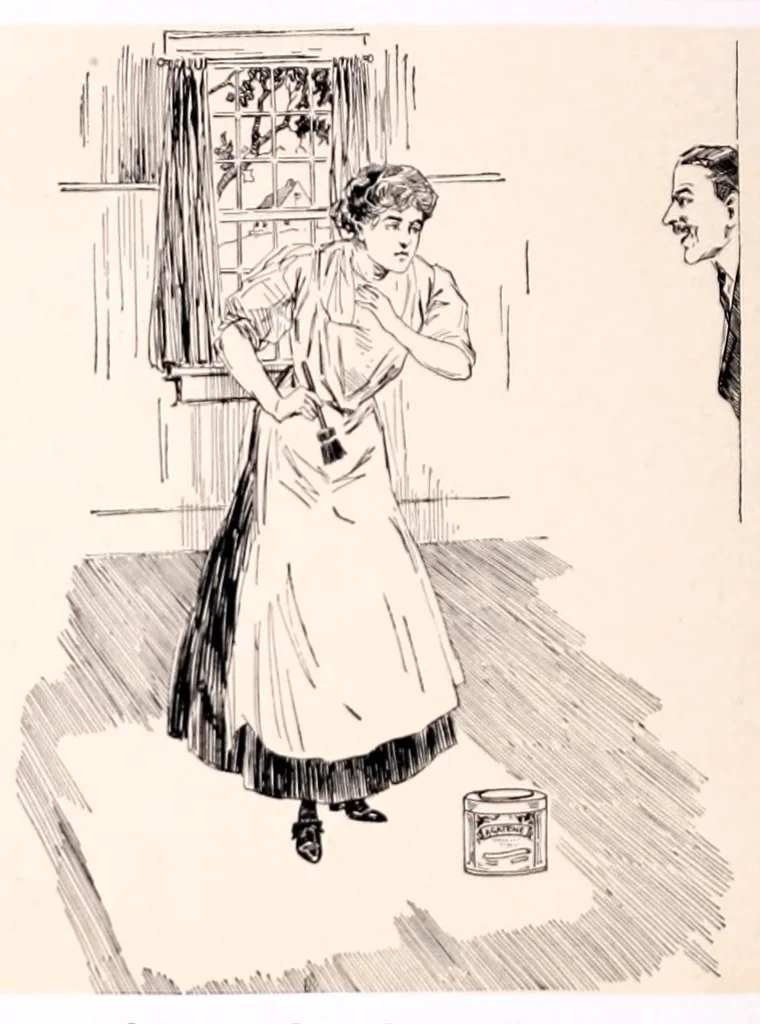 An illustration from The house that was reformed : a little story of the Wilson's experience with the Bay State man., 1900, leaf 14