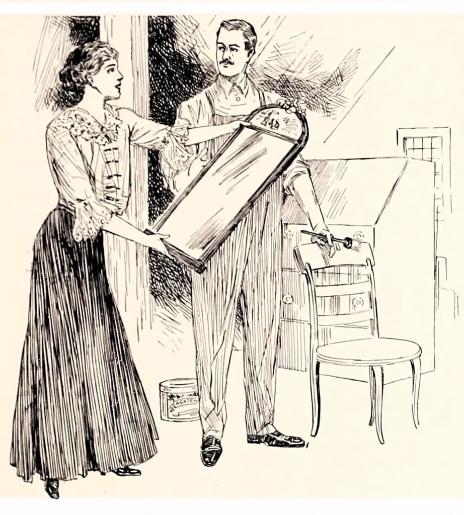 An illustration from The house that was reformed : a little story of the Wilson's experience with the Bay State man., 1900, leaf 21