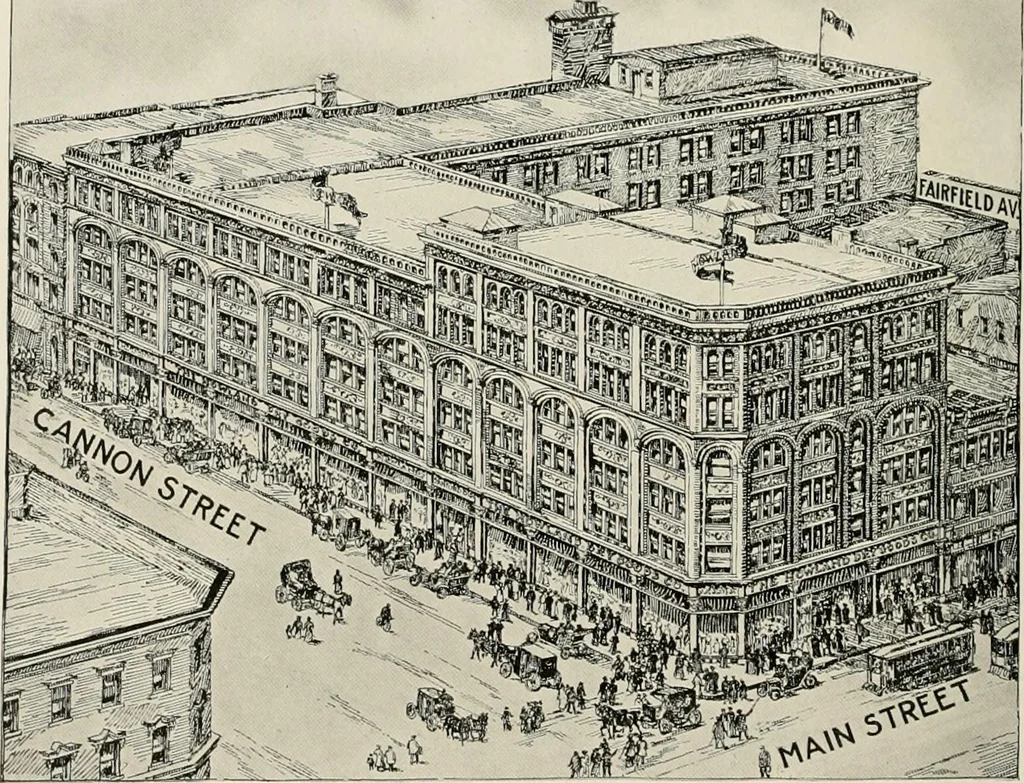 An illustration from House-warming at the new Howland store, Bridgeport, November 18th to 21st, 1908., 1845, leaf 7
