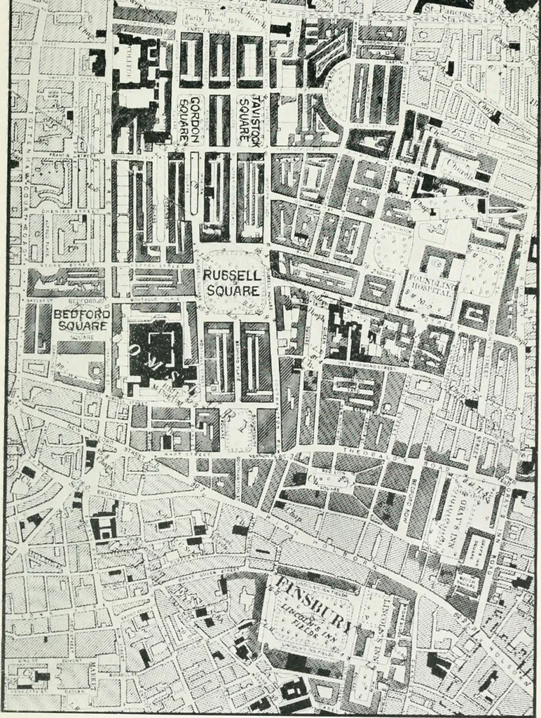 An illustration from The housing acts, 1890-1909, and town planning as applied to Great Britain. Containing the provisions of the Housing, Town Planning &c., etc., Act, 1909, and embodying the Town Planning Procedure Regulations (England and Wales), 1910., 1910, leaf 132