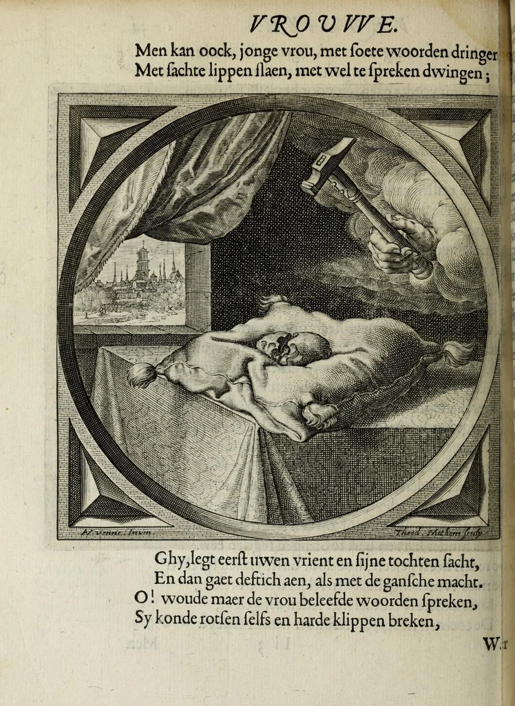 An illustration from Houwelyck, dat is, De gansche gelegtheydt des echten staets, 1625, leaf 346