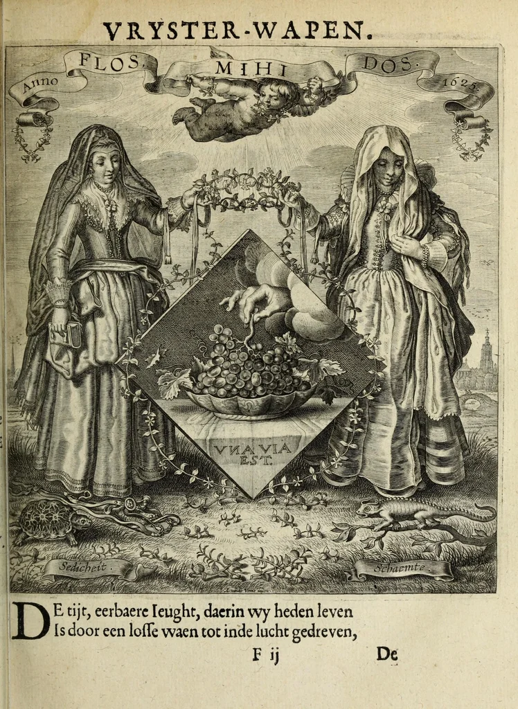 An illustration from Houwelyck, dat is, De gansche gelegtheydt des echten staets, 1625, leaf 81