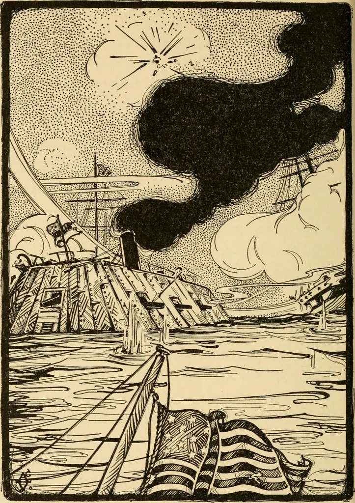 An illustration from How the flag became old glory, 1915, leaf 119