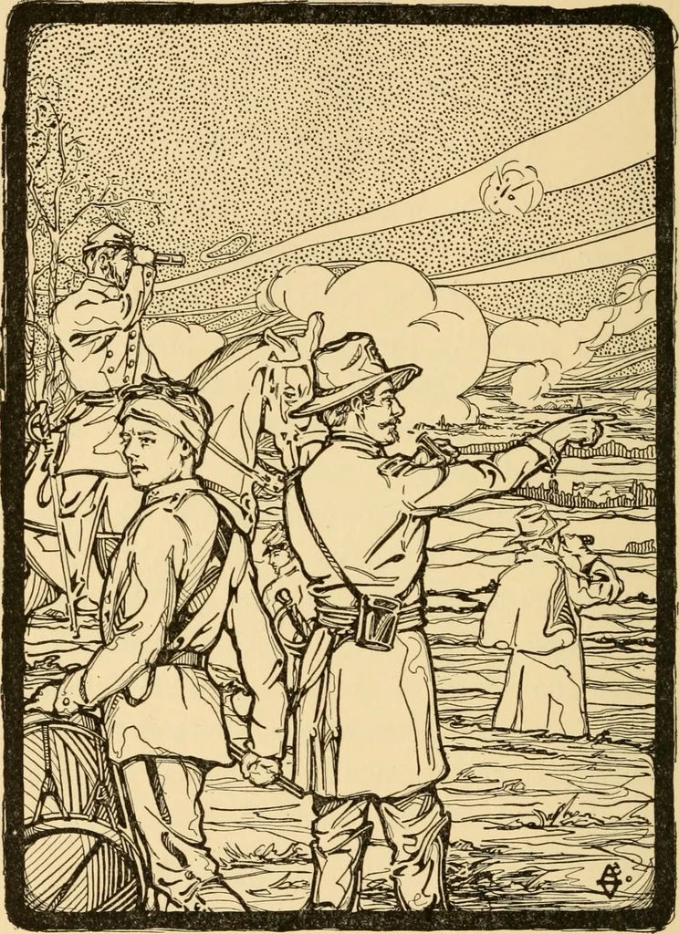 An illustration from How the flag became old glory, 1915, leaf 143