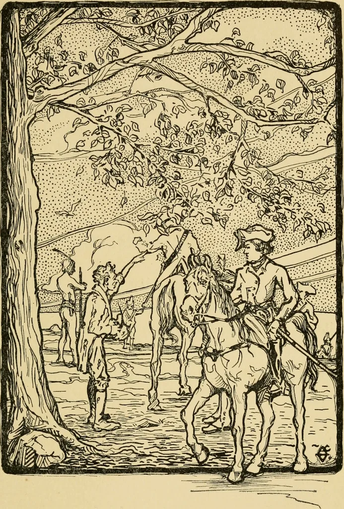 An illustration from How the flag became old glory, 1915, leaf 54
