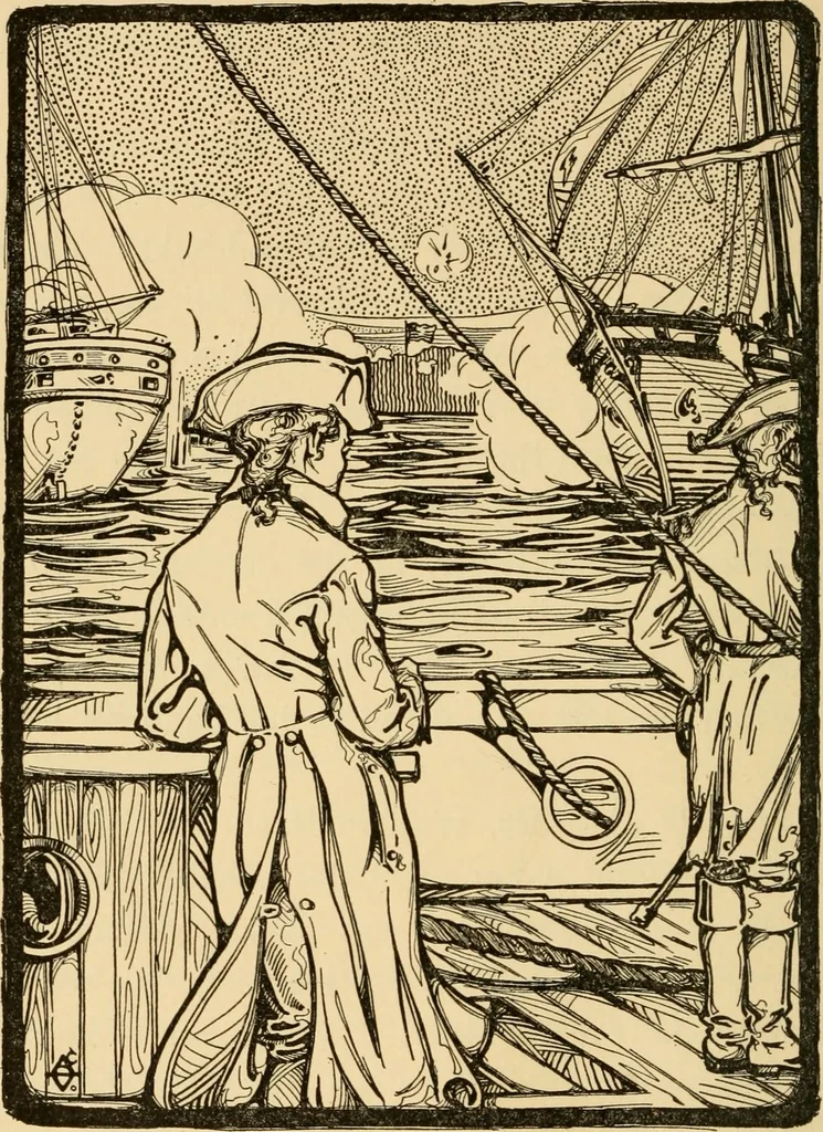 An illustration from How the flag became old glory, 1915, leaf 81