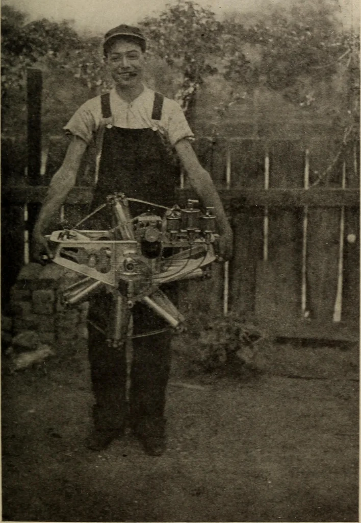 An illustration from How it flies;, 1910, leaf 198