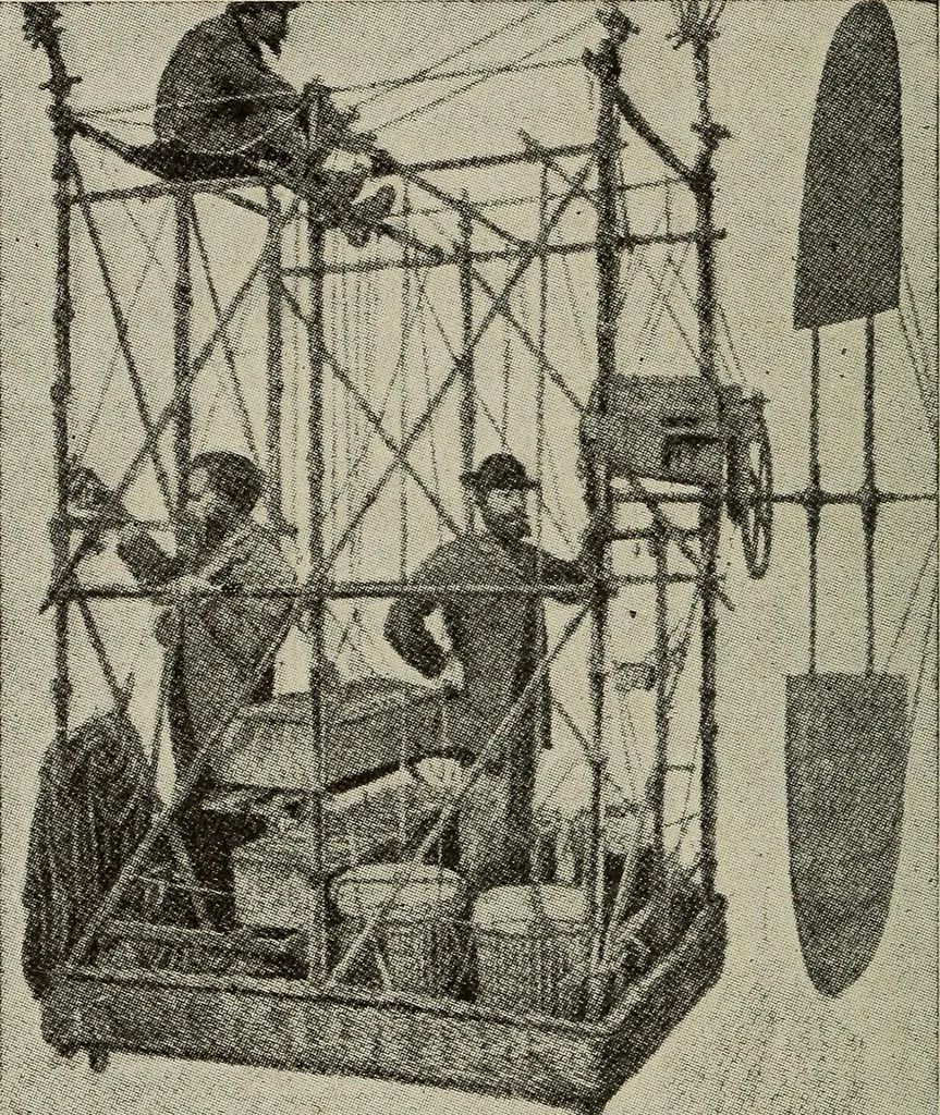 An illustration from How it flies;, 1910, leaf 305