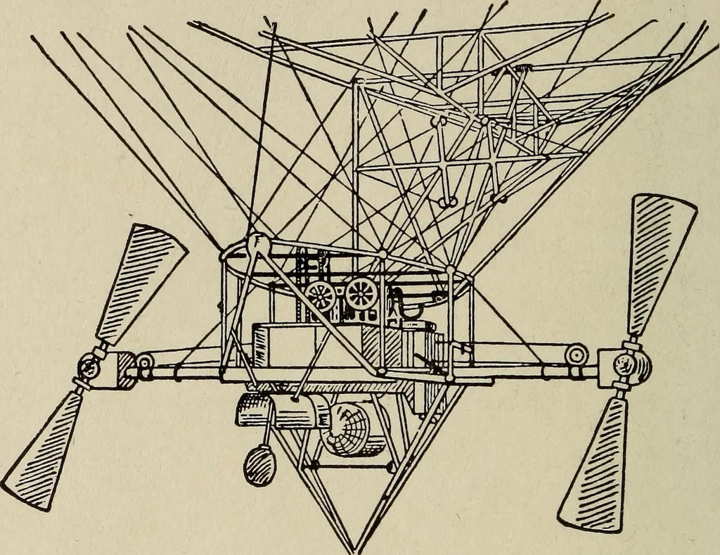 An illustration from How it flies;, 1910, leaf 317