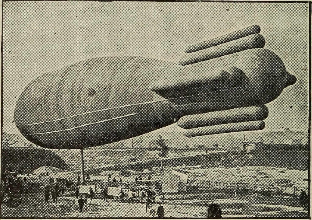 An illustration from How it flies;, 1910, leaf 323