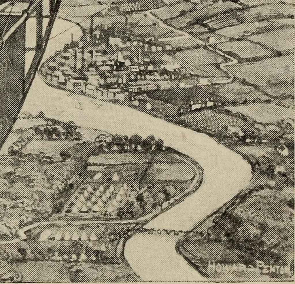 An illustration from How it flies;, 1910, leaf 366