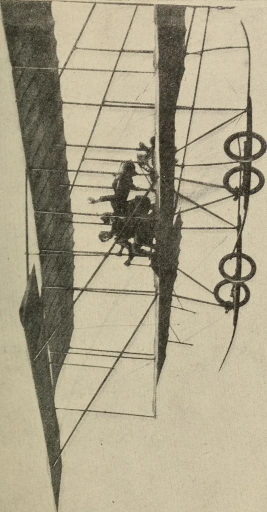 An illustration from How it flies;, 1910, leaf 96