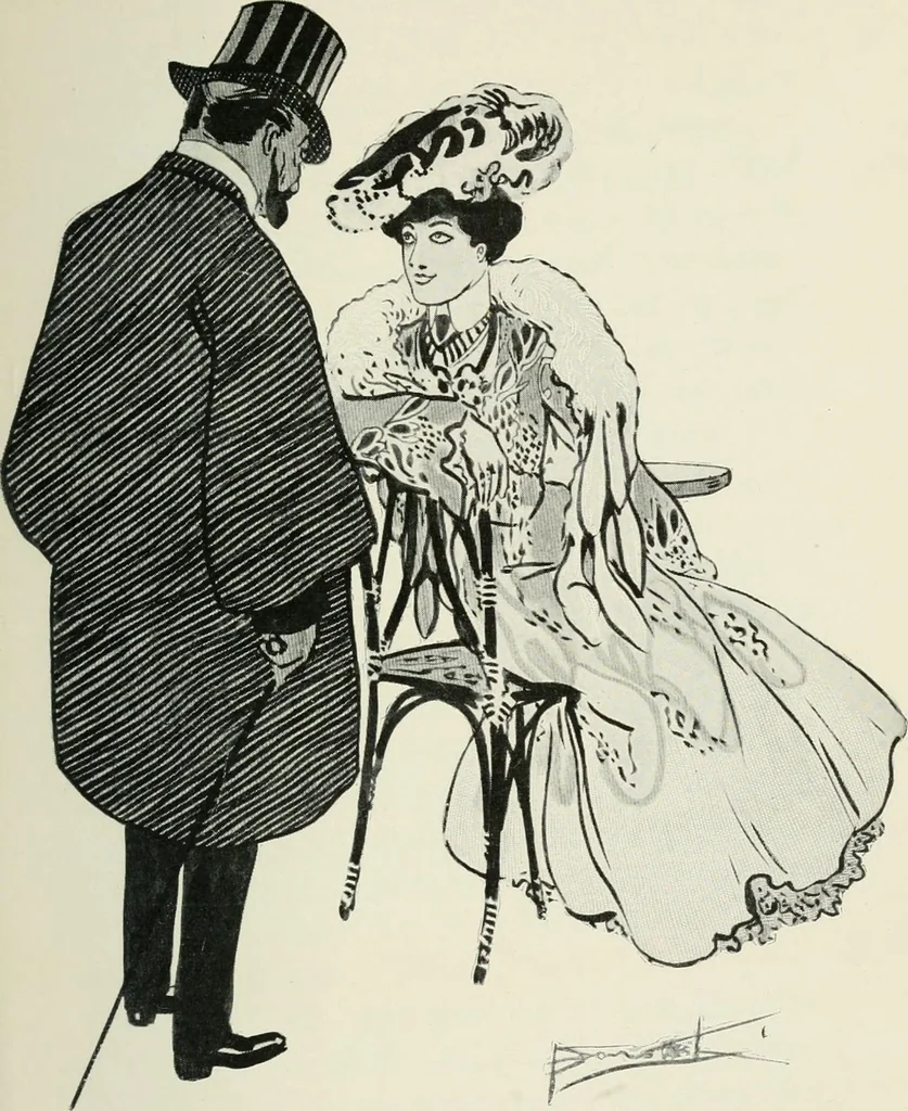 An illustration from How Paris amuses itself;, 1903, leaf 144
