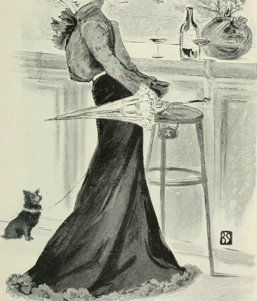 An illustration from How Paris amuses itself;, 1903, leaf 156