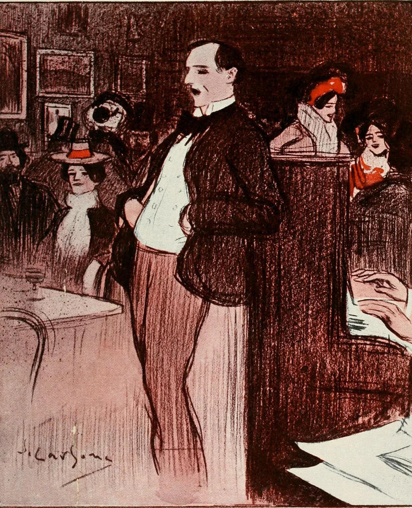 An illustration from How Paris amuses itself;, 1903, leaf 228