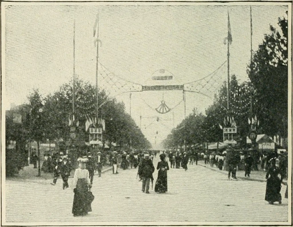 An illustration from How Paris amuses itself;, 1903, leaf 267