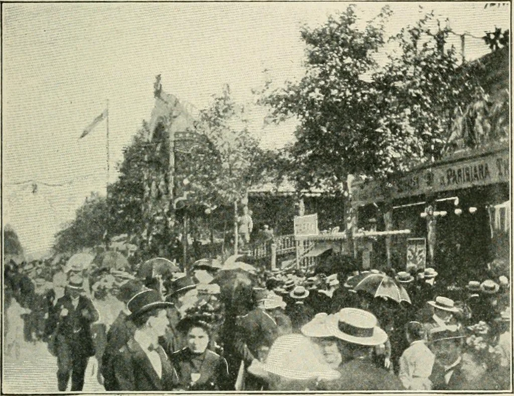 An illustration from How Paris amuses itself;, 1903, leaf 268