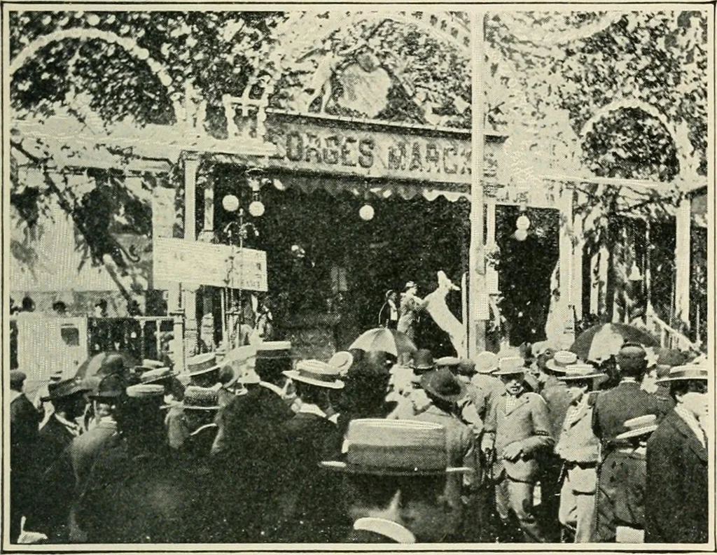 An illustration from How Paris amuses itself;, 1903, leaf 276