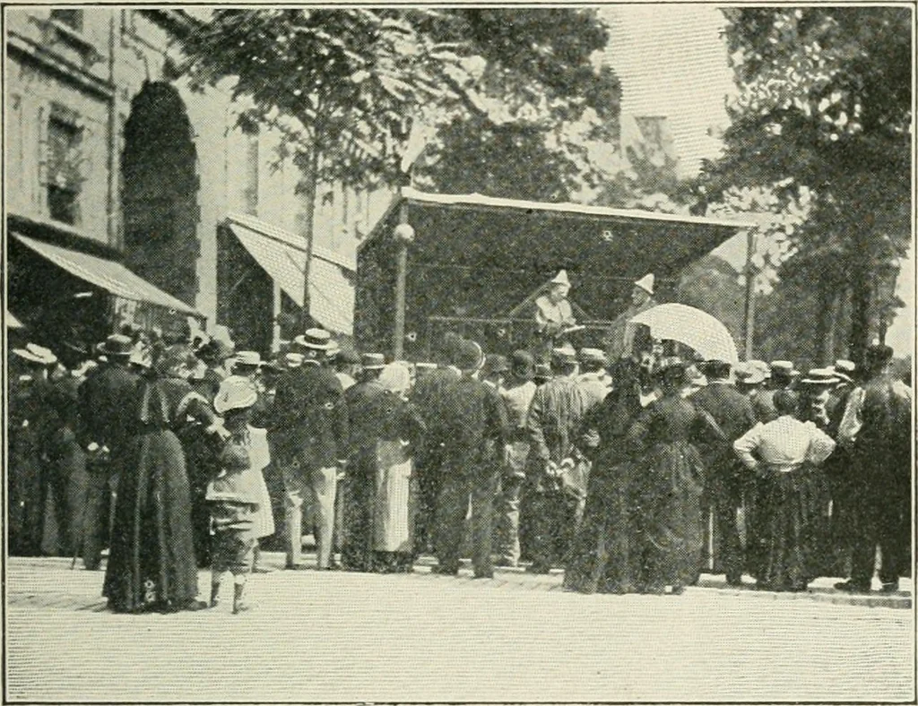 An illustration from How Paris amuses itself;, 1903, leaf 292