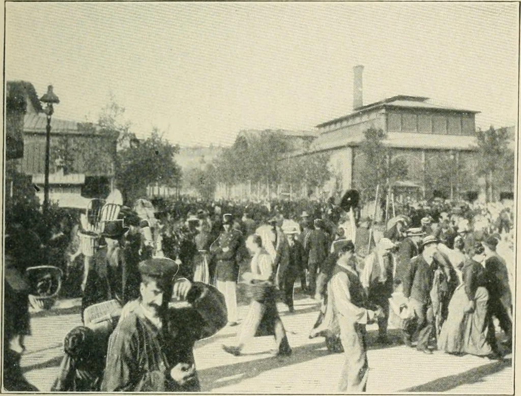 An illustration from How Paris amuses itself;, 1903, leaf 58