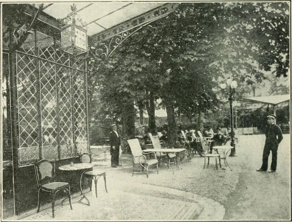 An illustration from How Paris amuses itself;, 1903, leaf 91