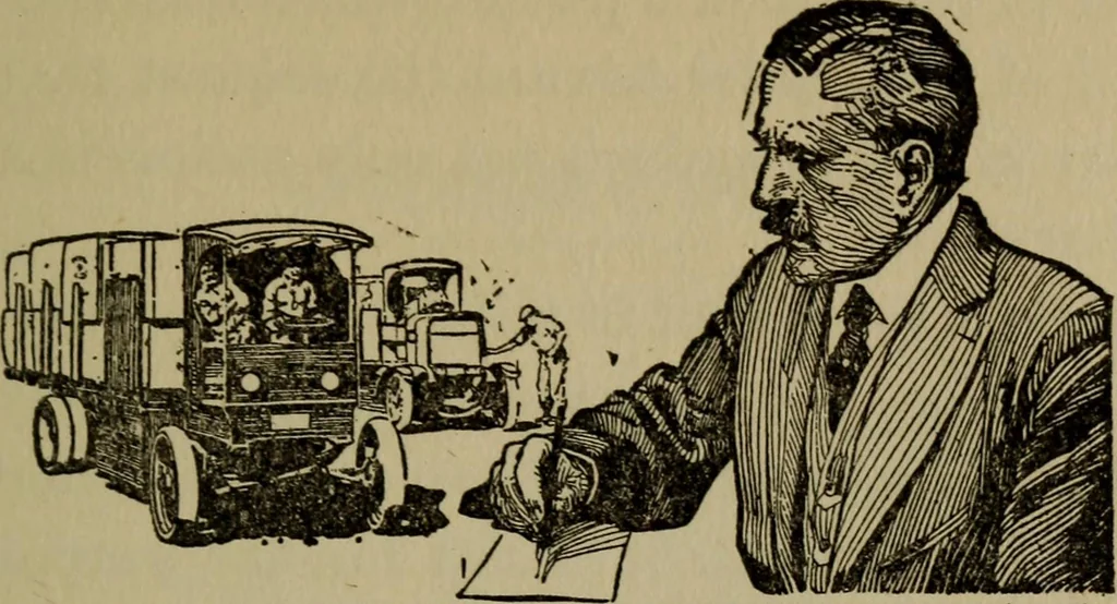 An illustration from How to advertise, a guide to designing, laying out, and composing advertisements, 1917, leaf 188