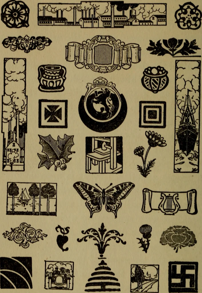An illustration from How to advertise, a guide to designing, laying out, and composing advertisements, 1917, leaf 253