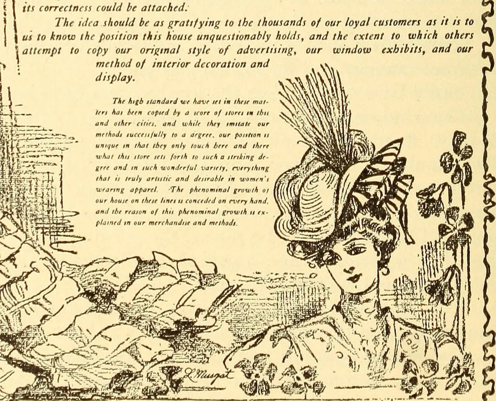 An illustration from How to advertise a retail store, including mail order advertising and general advertising; a complete comprehensive manual for promoting publicity, 1908, leaf 155