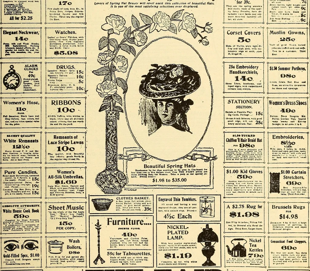 An illustration from How to advertise a retail store, including mail order advertising and general advertising; a complete comprehensive manual for promoting publicity, 1908, leaf 444