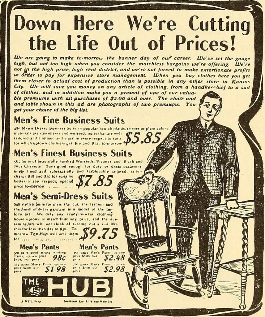An illustration from How to advertise a retail store, including mail order advertising and general advertising; a complete comprehensive manual for promoting publicity, 1908, leaf 46