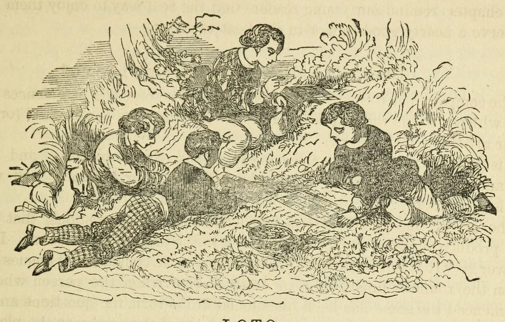 An illustration from How to amuse an evening party : a complete collection of home recreations .., 1869, leaf 29