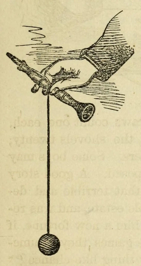 An illustration from How to amuse an evening party : a complete collection of home recreations .., 1869, leaf 47