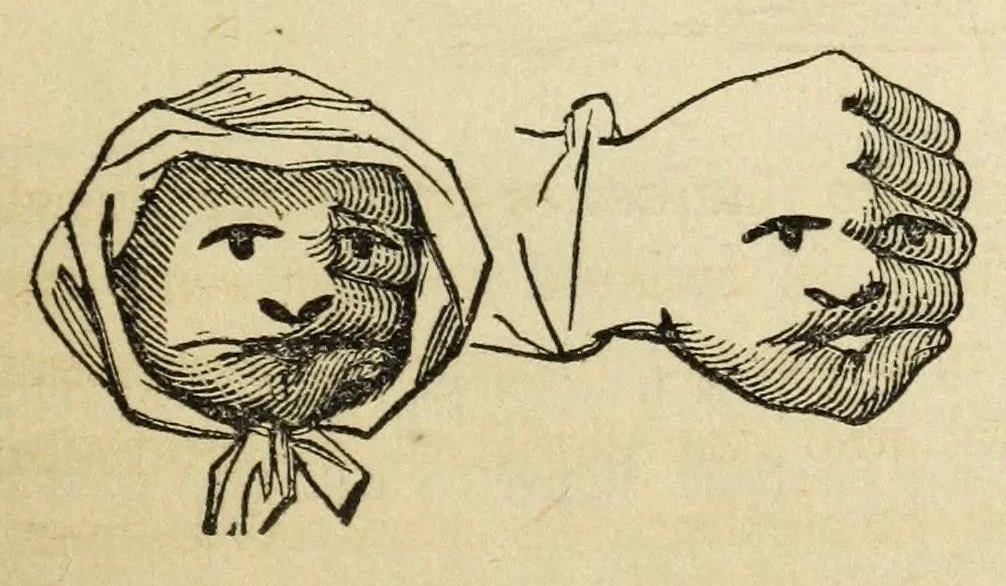An illustration from How to amuse an evening party : a complete collection of home recreations .., 1869, leaf 55