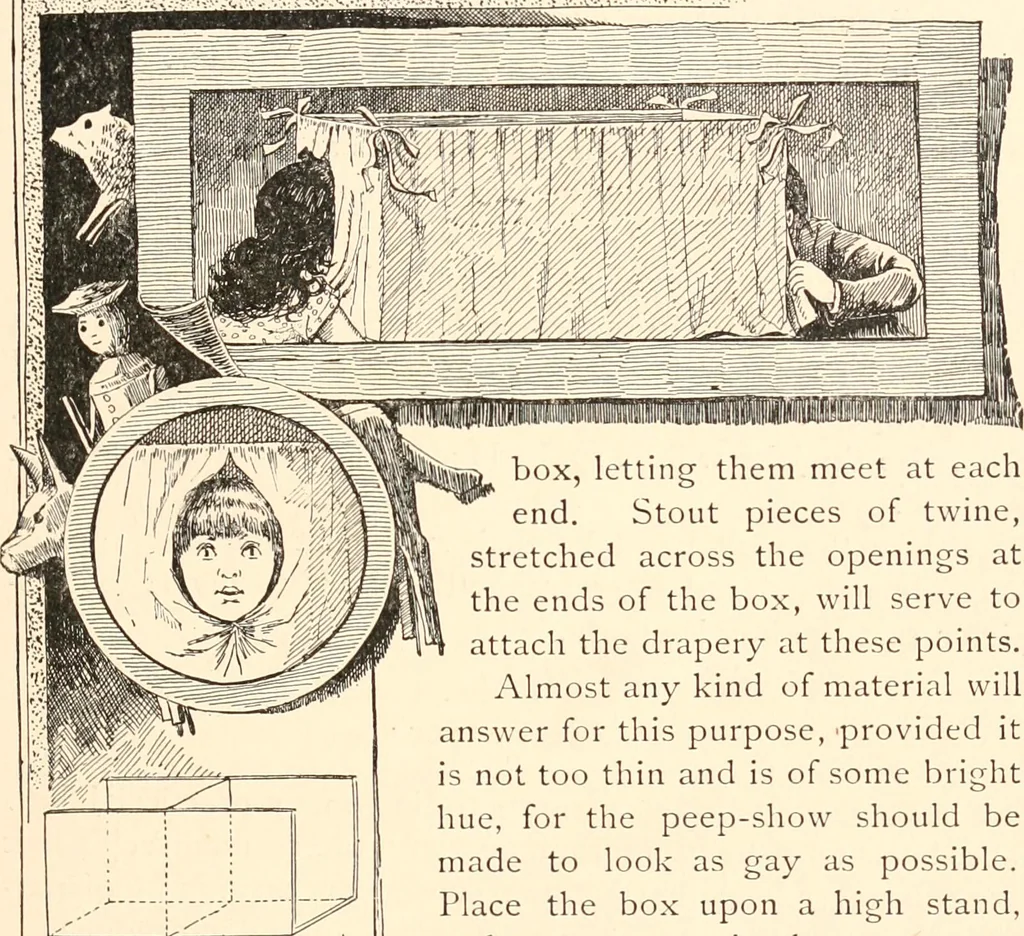 An illustration from How to amuse yourself and others. The American girl's handy book, 1887, leaf 30