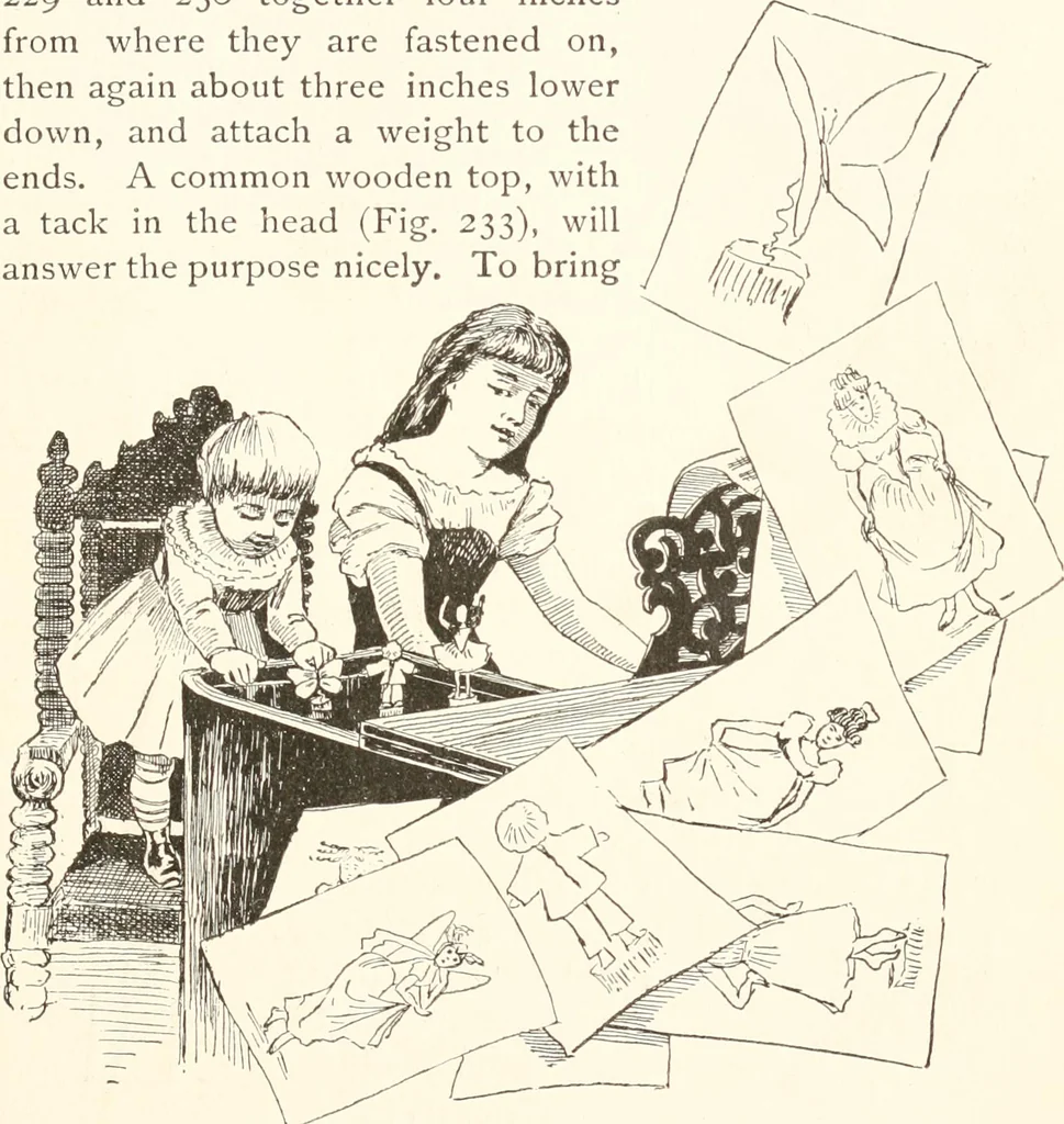 An illustration from How to amuse yourself and others. The American girl's handy book, 1887, leaf 350