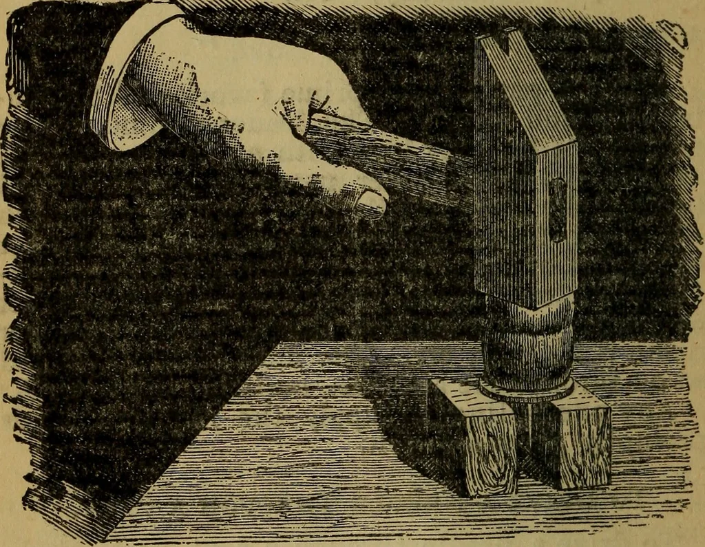 An illustration from How to behave and how to amuse. A handy manual of etiquette and parlor games, 1895, leaf 103