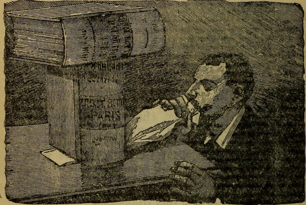 An illustration from How to behave and how to amuse. A handy manual of etiquette and parlor games, 1895, leaf 107