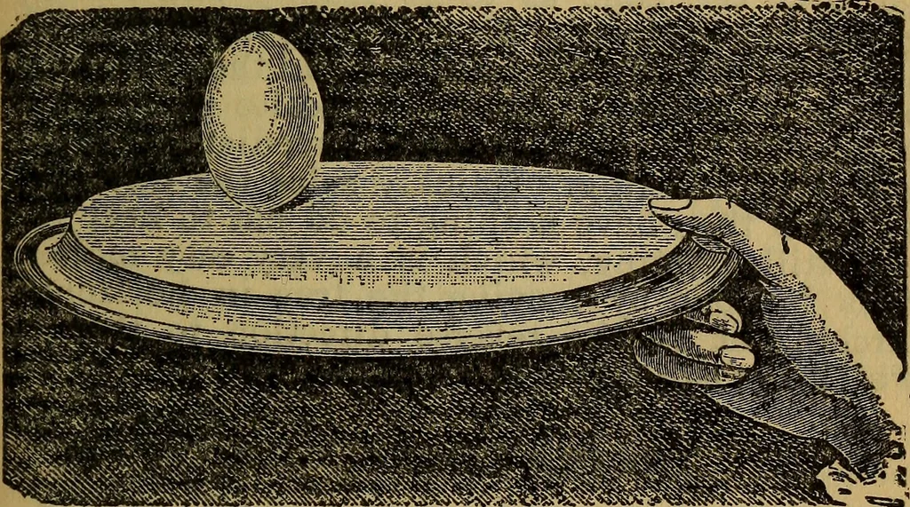 An illustration from How to behave and how to amuse. A handy manual of etiquette and parlor games, 1895, leaf 88