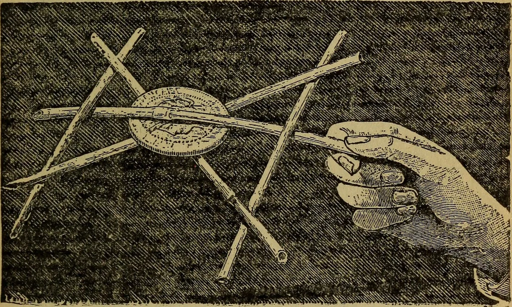 An illustration from How to behave and how to amuse. A handy manual of etiquette and parlor games, 1895, leaf 94